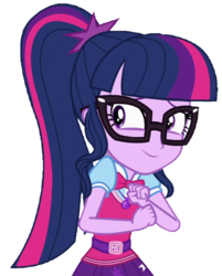 Size: 540x670 | Tagged: safe, artist:thebar, sci-twi, twilight sparkle, equestria girls, equestria girls specials, g4, mirror magic, belt, bowtie, cute, female, glasses, jewelry, pendant, sci-twi outfits, simple background, solo, transparent background, twiabetes