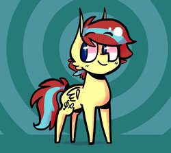 Size: 2733x2438 | Tagged: safe, artist:densomething, oc, oc only, oc:cloud circuit, pegasus, pony, abstract background, commission, high res, male, solo, stallion, wings