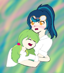 Size: 700x800 | Tagged: safe, artist:duhgaminghamster, indigo zap, lemon zest, equestria girls, g4, female, lesbian, ship:lemonzap, shipping