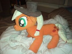 Size: 320x240 | Tagged: safe, artist:nyokokaze, applejack, g4, fleece, irl, photo, plushie, solo