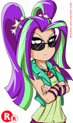 Size: 3000x5000 | Tagged: safe, artist:ryured, aria blaze, equestria girls, g4, my little pony equestria girls: rainbow rocks, clothes, commission, crossed arms, female, looking at you, simple background, solo, sunglasses, white background