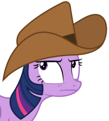 Size: 2781x3091 | Tagged: safe, artist:sketchmcreations, twilight sparkle, alicorn, pony, g4, once upon a zeppelin, annoyed, cowboy hat, faic, hat, high res, simple background, transparent background, twilight sparkle (alicorn), vector