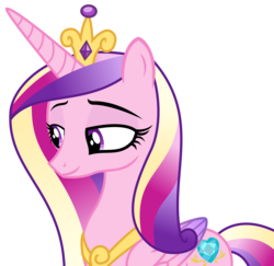Size: 3078x2996 | Tagged: safe, artist:sketchmcreations, princess cadance, g4, once upon a zeppelin, high res, raised eyebrow, raised eyebrows, simple background, smiling, transparent background, vector