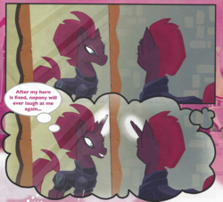 Size: 1425x1293 | Tagged: safe, tempest shadow, pony, g4, my little pony: the movie, comic, female, magazine, mirror, solo