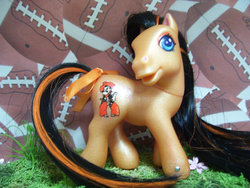 Size: 570x428 | Tagged: safe, artist:wendypony, g3, american football, college, customized toy, irl, ncaa, oklahoma state cowboys, photo, sports, toy