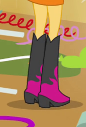 Size: 173x256 | Tagged: safe, screencap, sunset shimmer, equestria girls, g4, boots, boots shot, cropped, female, legs, pictures of legs, shoes, solo