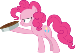 Size: 1884x1310 | Tagged: safe, artist:sonofaskywalker, pinkie pie, earth pony, pony, g4, secrets and pies, female, food, mare, pecan pie, pie, simple background, solo, transparent background, vector