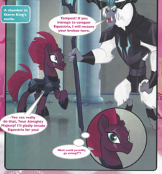 Size: 1437x1539 | Tagged: safe, edit, storm king, tempest shadow, g4, my little pony: the movie, cropped, female, magazine, offscreen character, solo, what could possibly go wrong
