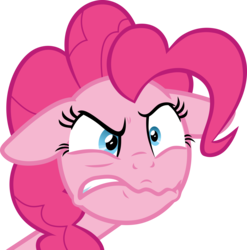 Size: 3583x3620 | Tagged: safe, artist:frownfactory, pinkie pie, earth pony, pony, g4, secrets and pies, .svg available, faic, female, floppy ears, high res, mare, simple background, solo, svg, transparent background, upset, vector