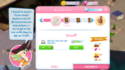 Size: 1136x640 | Tagged: safe, gameloft, screencap, capper dapperpaws, captain celaeno, princess skystar, classical hippogriff, hippogriff, anthro, g4, my little pony: the movie, greedloft, iphone
