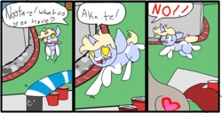 Size: 1385x709 | Tagged: safe, artist:nootaz, oc, oc only, oc:nootaz, oc:ponepony, comic, knife, meme