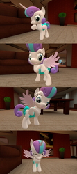 Size: 1920x4320 | Tagged: safe, artist:papadragon69, princess flurry heart, pony, g4, 3d, baby, baby pony, comic, diaper, source filmmaker, undressing