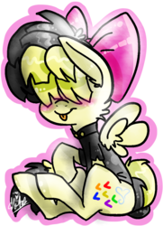 Size: 761x1050 | Tagged: safe, artist:tp-sketch, songbird serenade, pegasus, pony, g4, my little pony: the movie, bow, female, hair bow, mare, simple background, solo, tongue out, transparent background