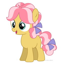 Size: 6000x6000 | Tagged: safe, artist:suramii, kettle corn, earth pony, pony, g4, marks and recreation, absurd resolution, cute, female, filly, open mouth, simple background, solo, transparent background, vector
