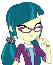 Size: 893x1077 | Tagged: safe, artist:thebar, juniper montage, equestria girls, equestria girls specials, g4, my little pony equestria girls: movie magic, ^^, bracelet, cute, eyes closed, female, glasses, grin, happy, jewelry, junibetes, simple background, smiling, solo, transparent background