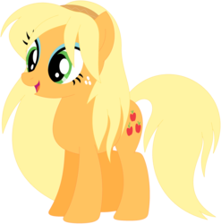 Size: 1024x1036 | Tagged: safe, artist:ra1nb0wk1tty, applejack, lemon zest, earth pony, pony, g4, equestria girls ponified, female, mare, ponified, recolor, simple background, solo, transparent background