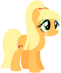 Size: 1024x1218 | Tagged: safe, artist:ra1nb0wk1tty, applejack, sour sweet, pegasus, pony, g4, equestria girls ponified, female, freckles, mare, ponified, recolor, simple background, solo, transparent background