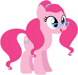 Size: 1024x994 | Tagged: safe, artist:ra1nb0wk1tty, pinkie pie, sugarcoat, earth pony, pony, g4, equestria girls ponified, female, glasses, mare, ponified, recolor, simple background, solo, transparent background