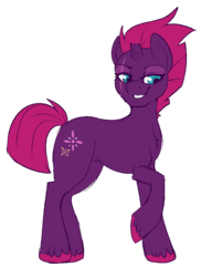 Size: 693x953 | Tagged: safe, artist:lulubell, tempest shadow, pony, unicorn, g4, my little pony: the movie, concave belly, cutie mark, evil smile, eye scar, female, grin, missing accessory, scar, simple background, smiling, solo, transparent background, unshorn fetlocks