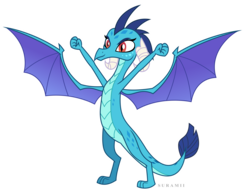 Size: 5858x4565 | Tagged: safe, artist:suramii, princess ember, dragon, g4, triple threat, absurd resolution, dominant, female, proud, simple background, solo, transparent background, vector