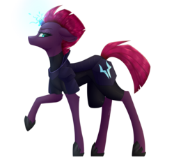 Size: 2442x2238 | Tagged: safe, artist:ohhoneybee, tempest shadow, pony, unicorn, g4, my little pony: the movie, female, high res, raised hoof, simple background, solo, transparent background