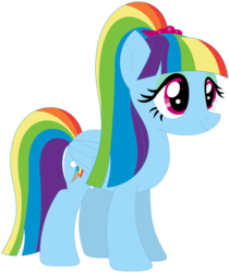 Size: 1024x1218 | Tagged: safe, artist:ra1nb0wk1tty, rainbow dash, sour sweet, pegasus, pony, g4, equestria girls ponified, female, mare, ponified, recolor, simple background, solo, transparent background