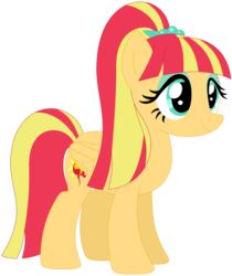 Size: 1024x1219 | Tagged: safe, artist:ra1nb0wk1tty, sour sweet, sunset shimmer, pegasus, pony, g4, equestria girls ponified, female, mare, ponified, recolor, simple background, solo, transparent background