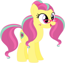 Size: 1024x995 | Tagged: safe, artist:ra1nb0wk1tty, sour sweet, sugarcoat, earth pony, pony, g4, equestria girls ponified, female, glasses, mare, ponified, recolor, simple background, solo, transparent background