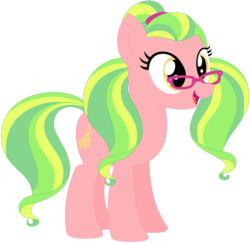 Size: 1024x994 | Tagged: safe, artist:ra1nb0wk1tty, lemon zest, sugarcoat, earth pony, pony, g4, equestria girls ponified, female, glasses, mare, ponified, recolor, simple background, solo, transparent background