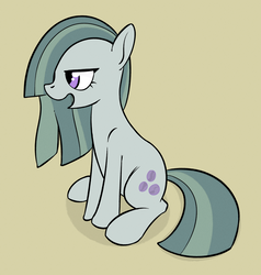 Size: 1280x1345 | Tagged: safe, artist:replacer808, marble pie, earth pony, pony, g4, female, flat colors, simple background, sitting, solo