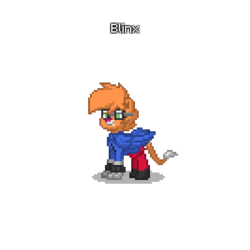 Size: 400x400 | Tagged: safe, cat, pony, pony town, blinx, blinx the time sweeper, clothes, crossover, furry, goggles, simple background, transparent background, watch