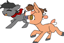 Size: 1090x741 | Tagged: safe, artist:nootaz, oc, oc only, oc:horse plush, oc:kenos, oc:pony, clothes, scarf, simple background, transparent background, unshorn fetlocks