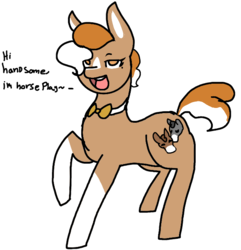 Size: 649x672 | Tagged: safe, artist:nootaz, oc, oc only, oc:horse play, earth pony, pony, bowtie, female, mare, simple background, solo, transparent background