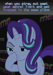 Size: 500x708 | Tagged: safe, starlight glimmer, pony, unicorn, g4, boop, exploitable meme, glimmerposting, meme, self-boop