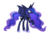 Size: 1750x1264 | Tagged: safe, artist:flipwix, princess luna, alicorn, pony, the flutterby effect, g4, alternate universe, ethereal mane, female, hoof shoes, older, raised hoof, simple background, solo, spread wings, transparent background, ultimate luna, wings