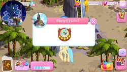 Size: 1280x720 | Tagged: safe, gameloft, screencap, princess luna, princess skystar, classical hippogriff, hippogriff, g4, my little pony: the movie