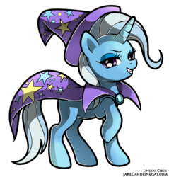 Size: 763x797 | Tagged: dead source, safe, artist:angelwaveo6, artist:lindsay cibos, trixie, pony, unicorn, g4, cape, clothes, female, hat, mare, simple background, solo, transparent background, trixie's cape, trixie's hat