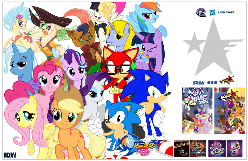 My Little Pony Sonic Rainbow Velvet Sparkle Poster Collection 