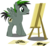 Size: 7000x6421 | Tagged: safe, artist:xenoneal, oc, oc only, pegasus, pony, absurd resolution, canvas, drawing, male, mouth hold, simple background, solo, stallion, transparent background, vector