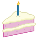 Size: 128x128 | Tagged: safe, derpibooru, badge, birthday cake, cake, candle, derpibooru badge, food, meta, no pony, simple background, transparent background