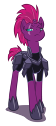 Size: 348x778 | Tagged: safe, artist:robbiecave, tempest shadow, pony, unicorn, g4, my little pony: the movie, armor, broken horn, eye scar, female, horn, looking at you, mare, scar, simple background, solo, transparent background