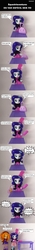 Size: 844x5958 | Tagged: safe, artist:whatthehell!?, edit, adagio dazzle, rarity, equestria girls, g4, bracelet, clothes, doll, equestria girls minis, eqventures of the minis, handbag, irl, jewelry, monologue, ornament, photo, purse, scarf, shoes, skirt, spanish, table, toy