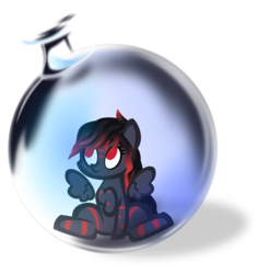 Size: 3000x3184 | Tagged: safe, artist:up1ter, oc, oc only, oc:chimera, bottle, high res, pony in a bottle, solo, vector