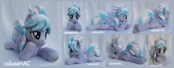 Size: 2972x1160 | Tagged: safe, artist:calusariac, cloudchaser, pony, g4, cute, cutechaser, irl, photo, plushie, prone, solo