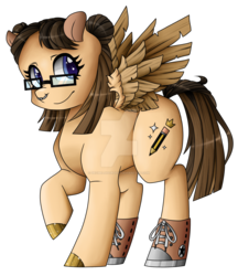 Size: 1024x1185 | Tagged: safe, artist:sk-ree, oc, oc only, pegasus, pony, clothes, converse, female, glasses, mare, shoes, simple background, solo, transparent background, watermark