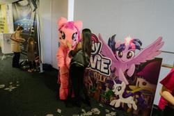Size: 2048x1365 | Tagged: safe, g4, my little pony: the movie, boop, cinema, clothes, cosplay, costume, estonia, fursuit, irl, photo, poster, theater