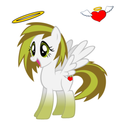 Size: 2000x2000 | Tagged: safe, artist:lucky stone, oc, oc only, oc:trinity wolamute, pegasus, pony, halo, high res, simple background, solo, transparent background