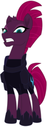 Size: 1664x4460 | Tagged: safe, artist:ejlightning007arts, tempest shadow, pony, unicorn, g4, my little pony: the movie, armor, broken horn, eye scar, female, high res, horn, mare, open mouth, open up your eyes, scar, simple background, solo, transparent background, vector