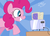 Size: 1400x1000 | Tagged: safe, artist:coaldustthestrange, pinkie pie, earth pony, pony, g4, abstract background, female, food, mare, poptart, signature, solo, toaster