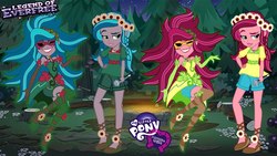 Size: 1280x720 | Tagged: safe, gaea everfree, gloriosa daisy, equestria girls, g4, my little pony equestria girls: legend of everfree, duality, palette swap, recolor, self paradox